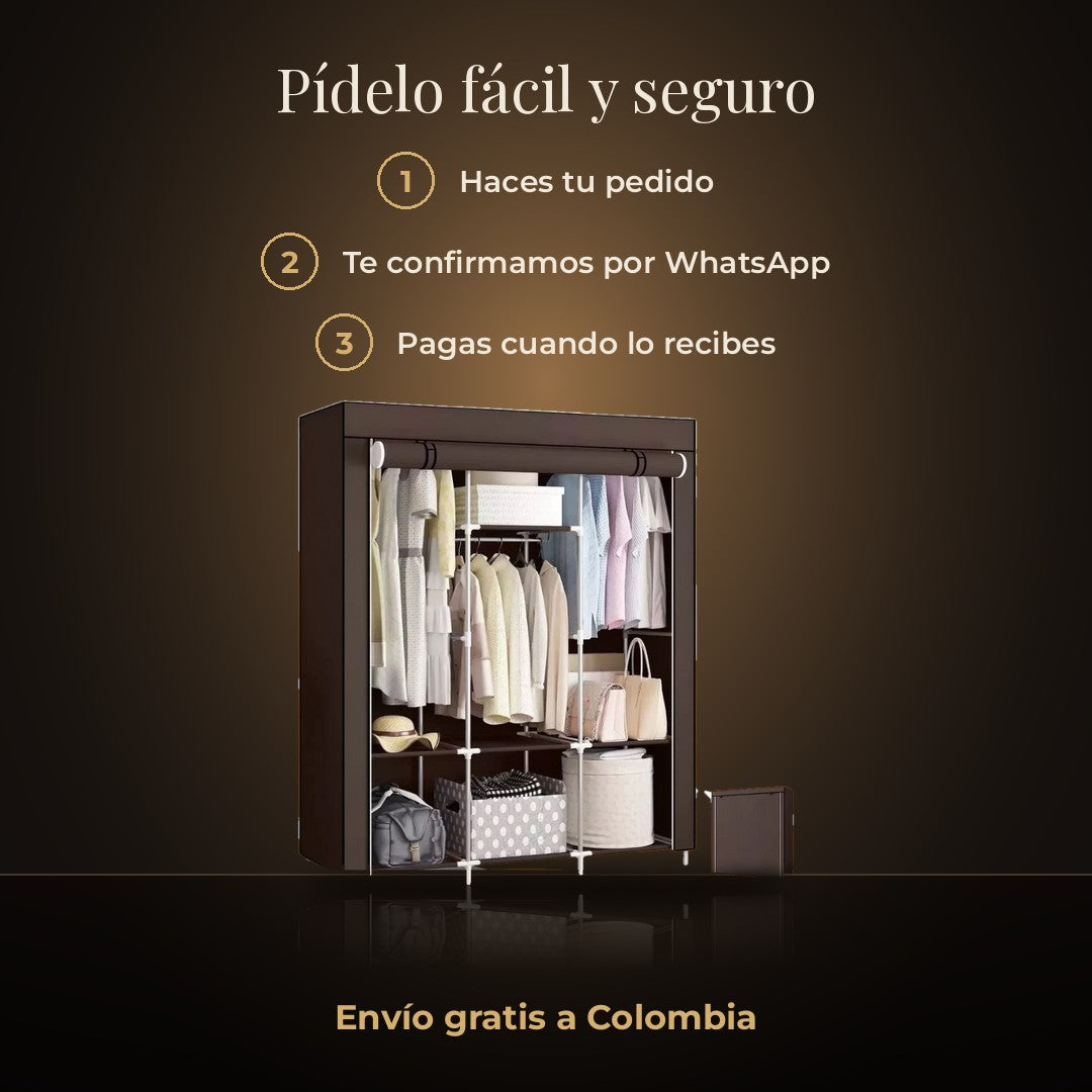 Cómo pedir el closet: haces tu pedido, te confirmamos por WhatsApp y pagas al recibir